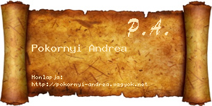 Pokornyi Andrea névjegykártya