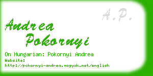 andrea pokornyi business card